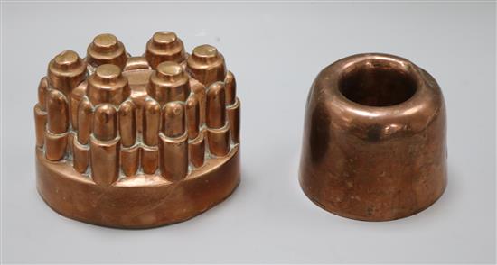 Two Victorian copper jelly moulds